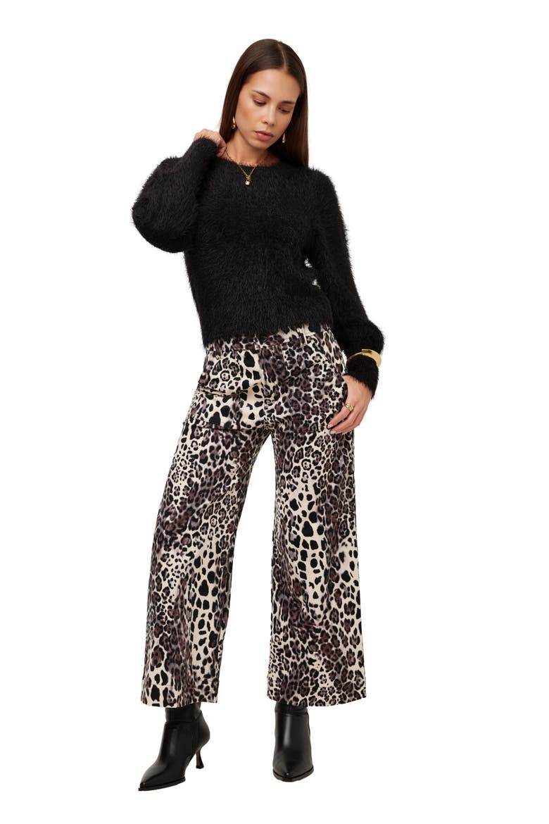 Rylee Print Wide Leg Cropped Pants, Alternate, color, PRINT