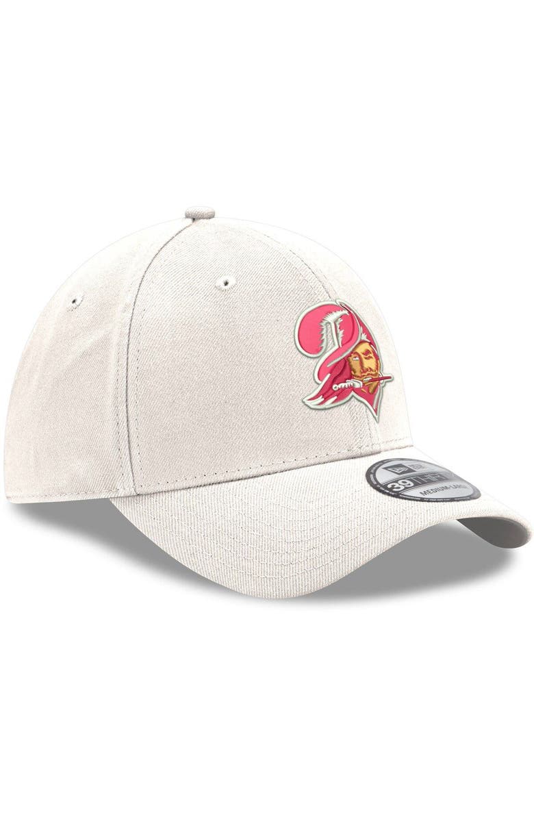 New Era Men's New Era White Tampa Bay Buccaneers Throwback Logo Iced II 39THIRTY Flex Hat, Alternate, color, 