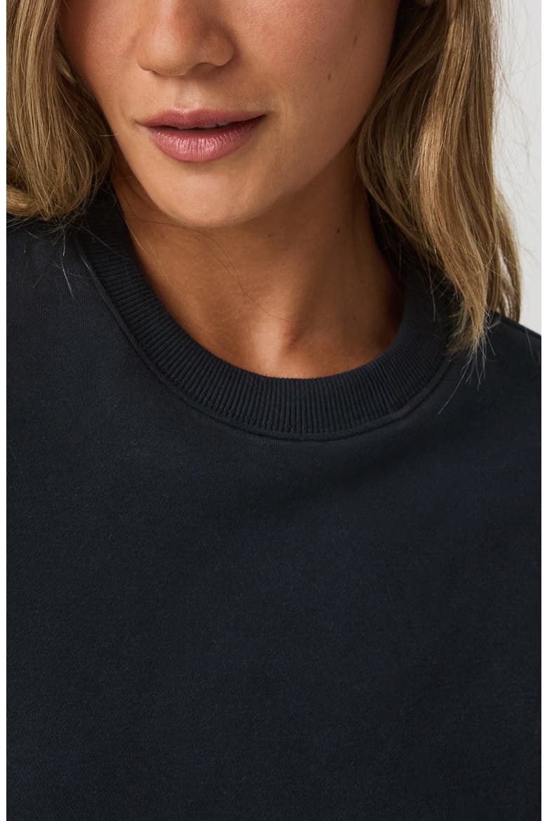 Restore Organic Cotton Blend Crop Sweatshirt, Alternate, color, WASHED BLACK