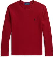 Polo Ralph Lauren Kids' Waffle Knit Cotton Long Sleeve T-Shirt