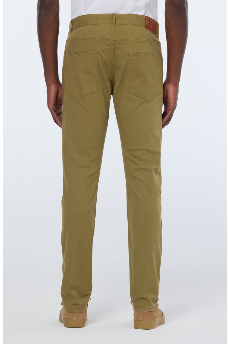 Ralston Slim Fit Five Pocket Stretch Twill Pants, Alternate, color, WASHED MILITARY