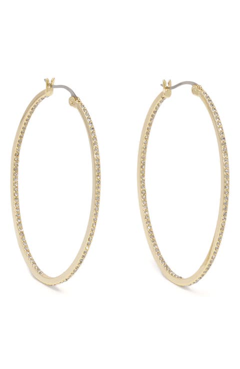 Khatia Crystal Hoop Earrings