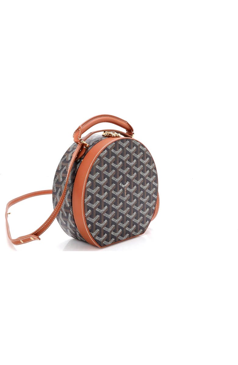 Pre-Owned Goyard Alto Hatbox Bag Coated Canvas, Alternate, color, Brown