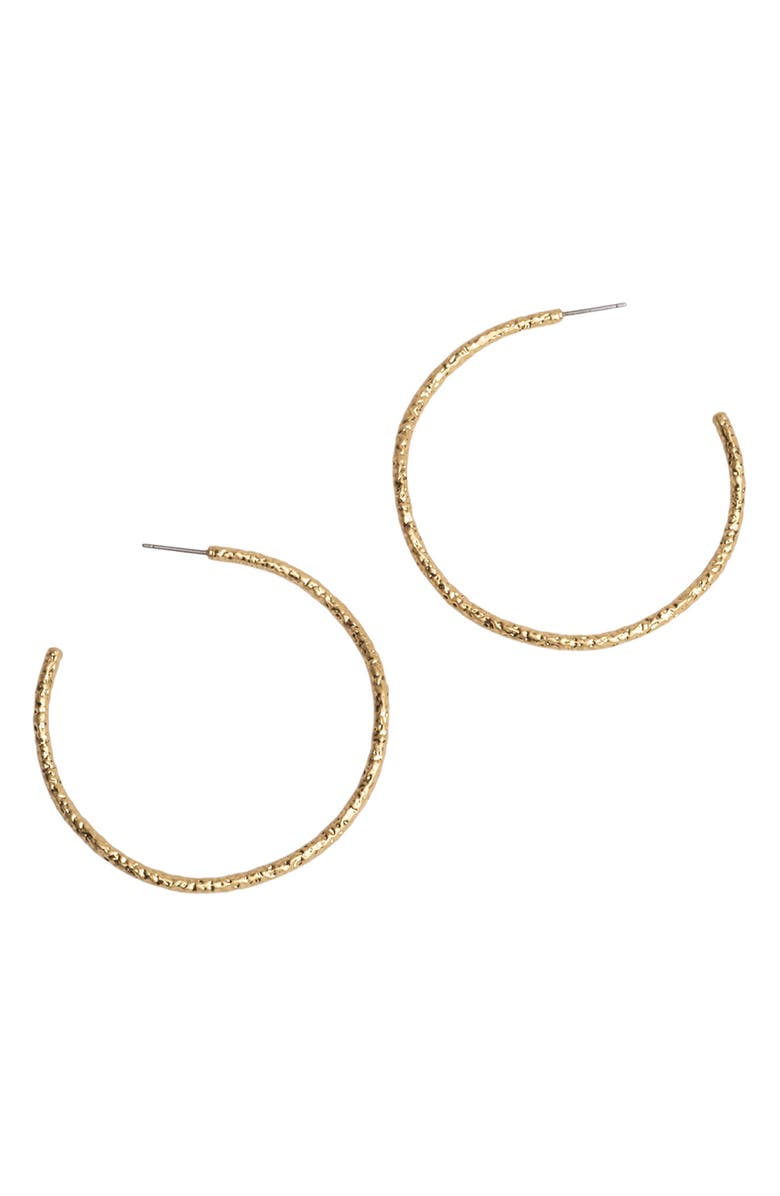 Alexis Bittar Golden Pebble Cake Hoop Earrings, Main, color,