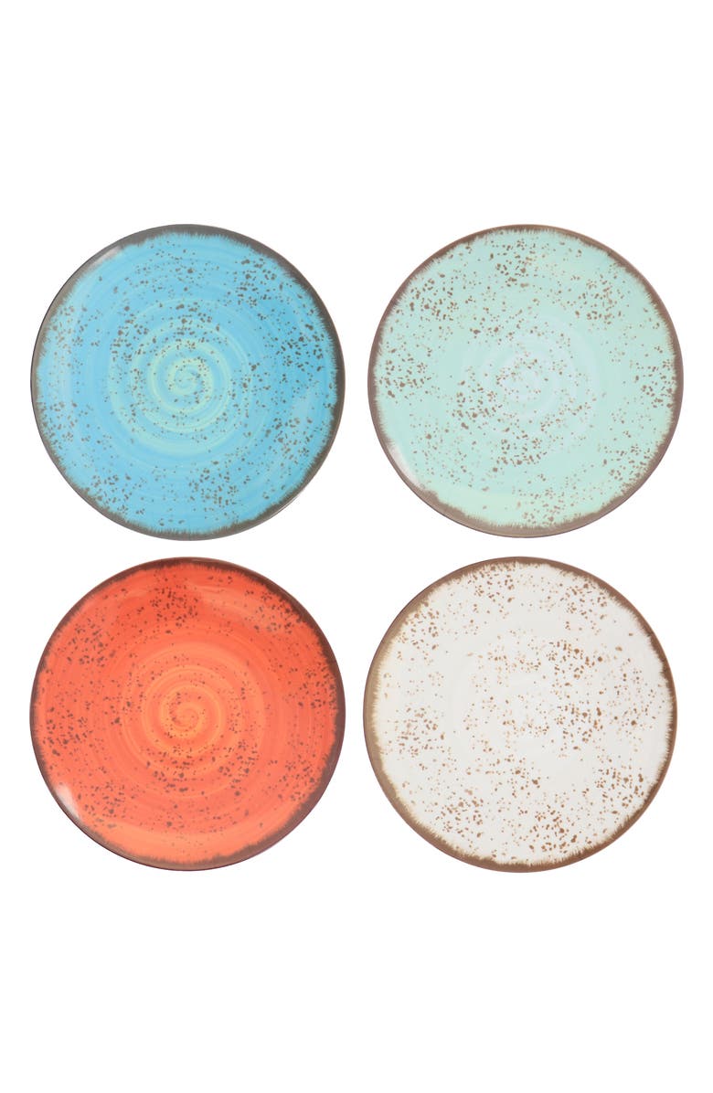 Elama Pryce 12 Piece Melamine Dinnerware Set, Alternate, color, White