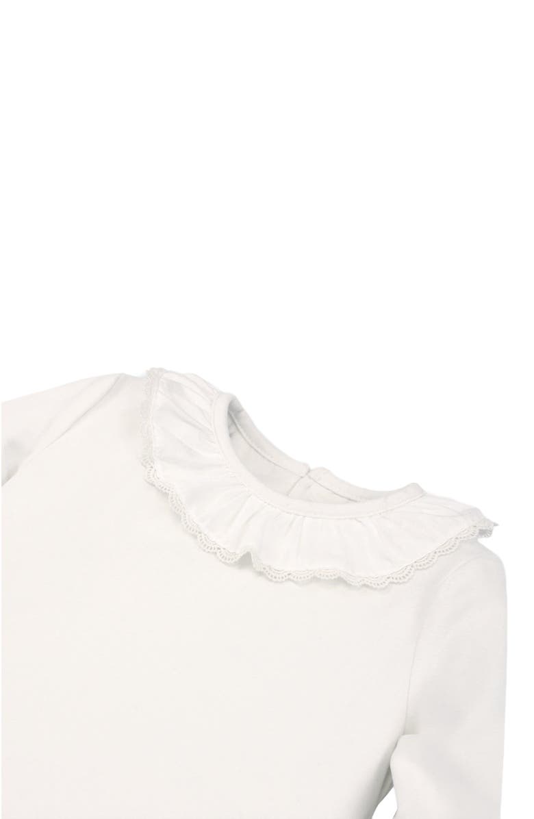 Hope & Henry Baby Girls' Ruffle Neck Knit Top, Infant, Alternate, color, 
