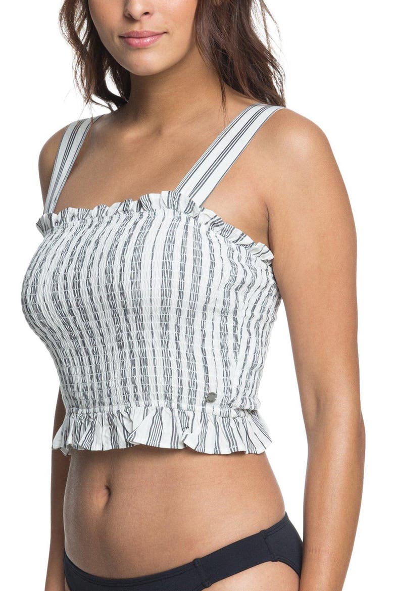 Volcanic Love Crop Top, Alternate, color, ANTHRACITE BEACH STRIPES