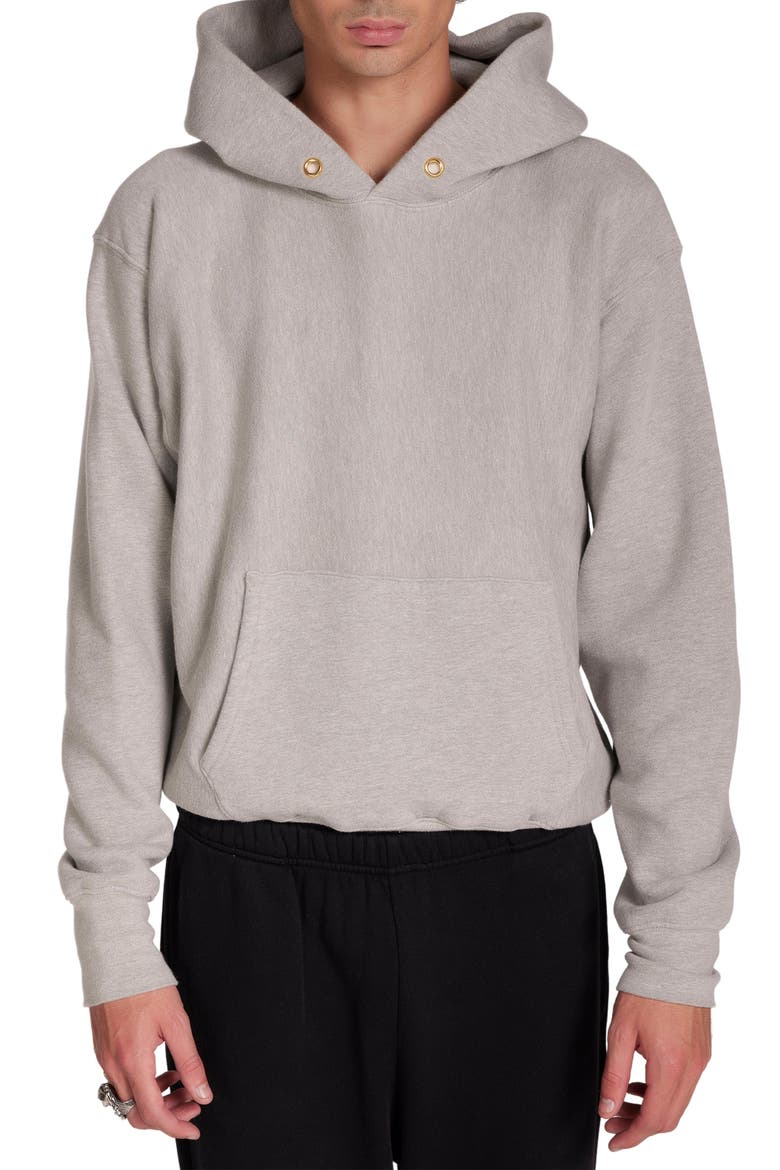 HeavyWeight Cropped Hoodie, Main, color, Heather Grey