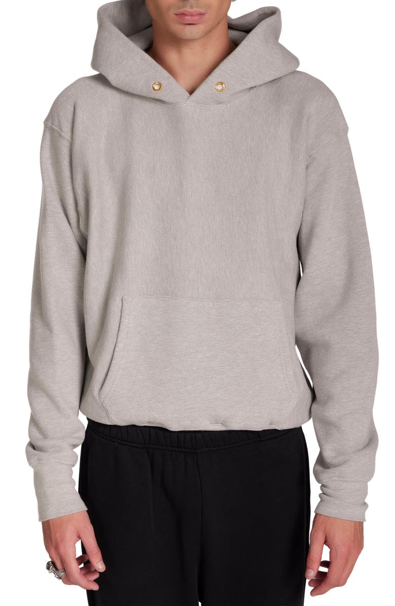 Les Tien HeavyWeight Cropped Hoodie, Main, color, Heather Grey