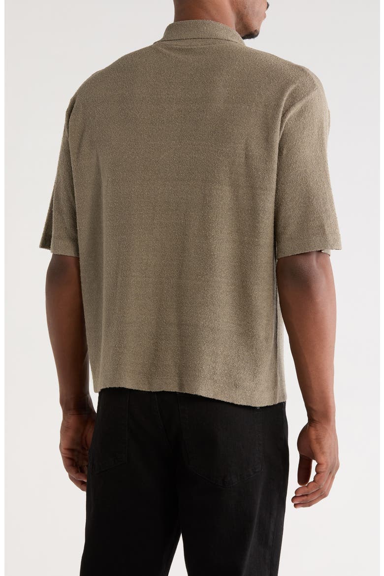 Linen & Silk Blend Button-Up Shirt, Alternate, color, DUSTY BEIGE