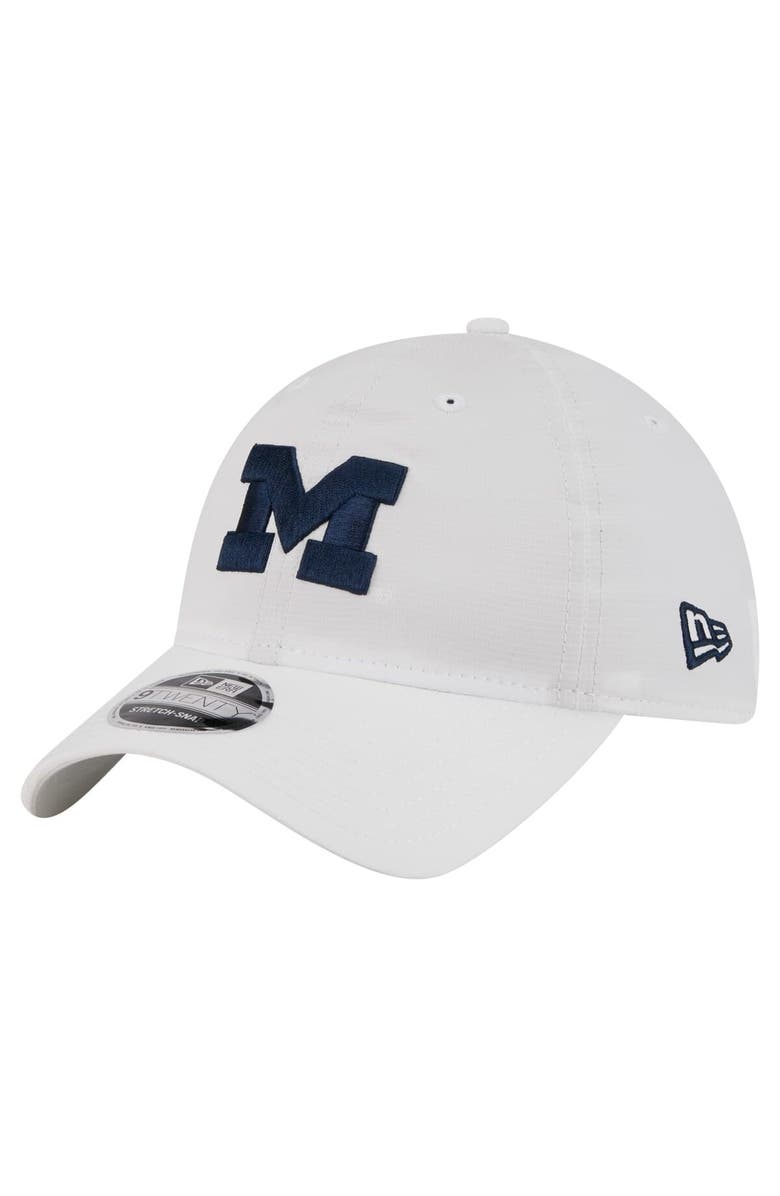 New Era Men's New Era White Michigan Wolverines Active Ripstop 9TWENTY Adjustable Hat, Main, color, White