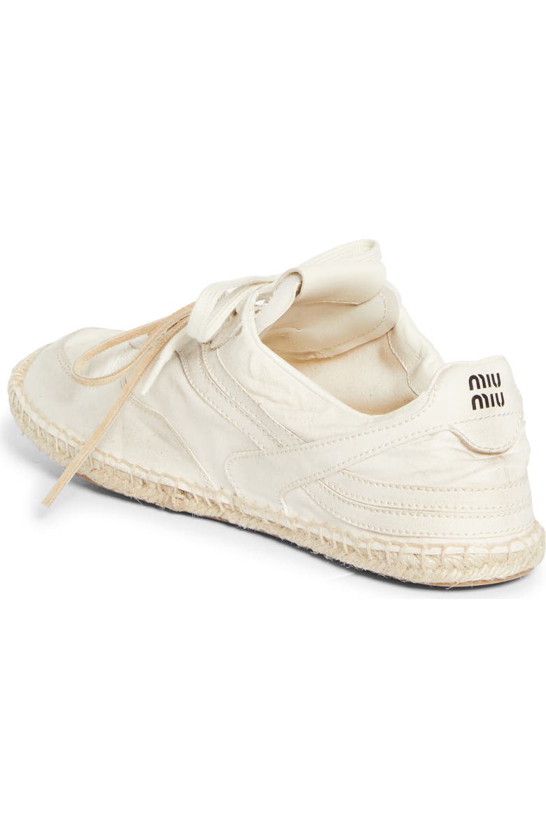 Miu Miu Espadrille Sneaker, Alternate, color, Ecru