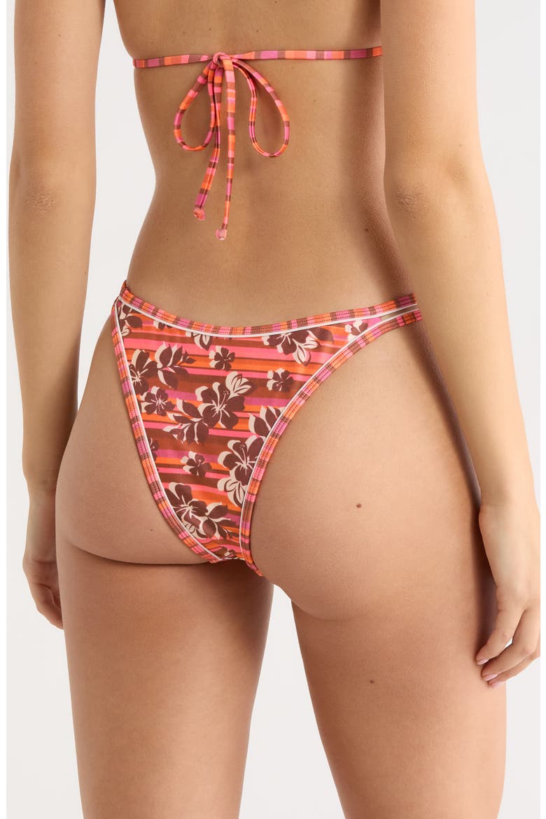 Double Bind Strappy Bikini Bottoms, Alternate, color, SUNKISSED STRIPE