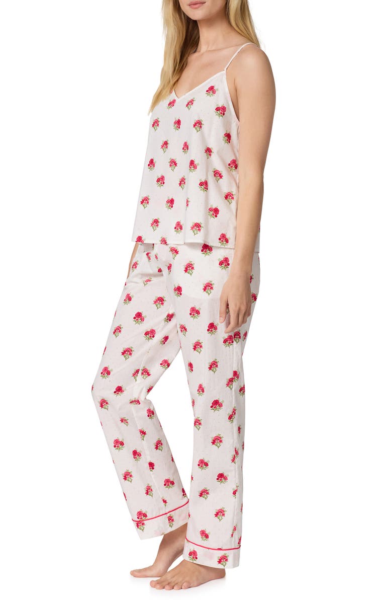 BedHead Pajamas Print Cotton Crop Pajamas, Alternate, color, Celeste