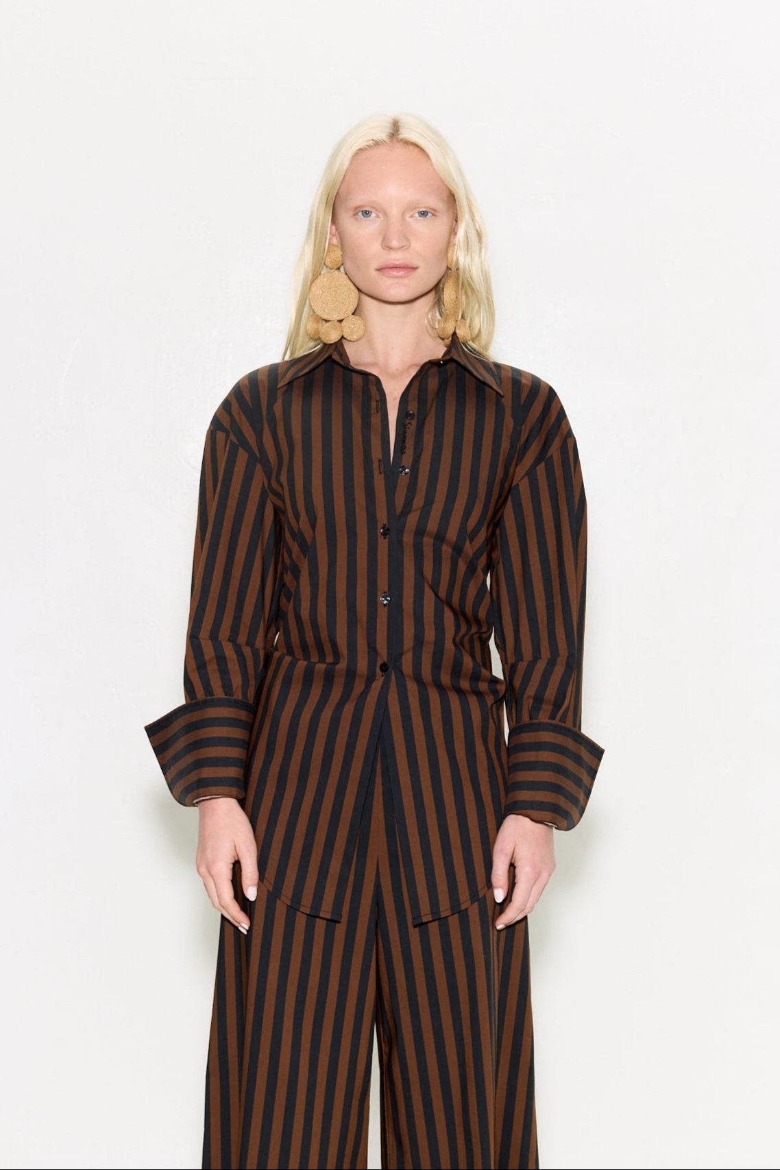 Женские SIMONMILLER Loch Poplin Tie Back Button Up Shirt — фото 4