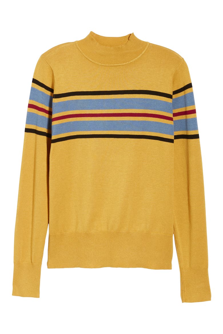 Skivvy Stripe Sweater, Alternate, color, MUSTARD