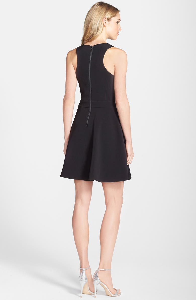 Adelyn Rae Adelyn Rae Gabardine Fit & Flare Dress, Alternate, color,