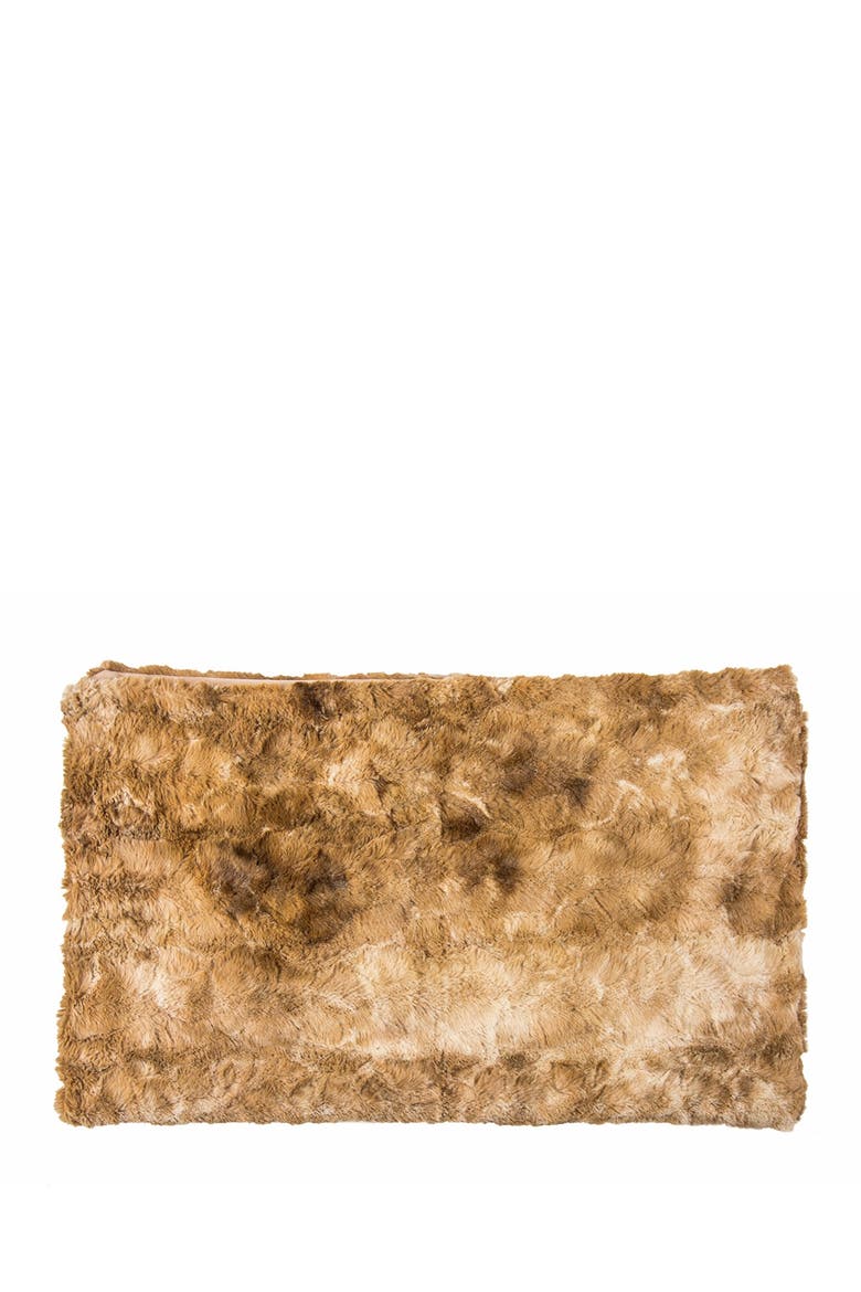 Naples Taupe Faux Fur Throw Blanket, Alternate, color, TAUPE