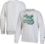 Champion Youth Champion Heather Gray Michigan State Spartans Reverse Weave Pullover Sweatshirt
