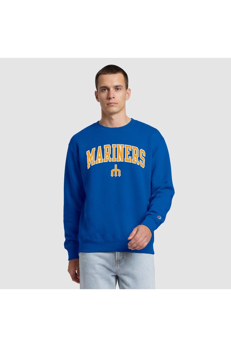 Men's Champion  Royal/Gold Seattle Mariners Volume Sweatshirt, Main, color, Royal