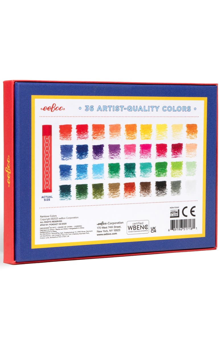 eeBoo Oil Pastels, Rainbow, 36 Colors, Alternate, color, 