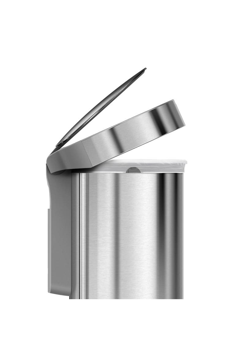 45L semi-round sensor can, Alternate, color, Brushed