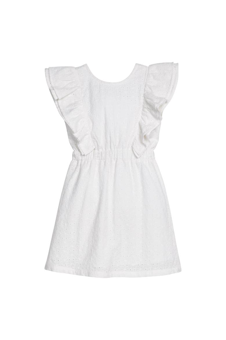 Kids' Embroidered Sadie Dress, Main, color, White Embroidery