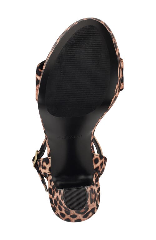 Shop Nine West Solas Ankle Strap Platform Sandal In Dark Natural