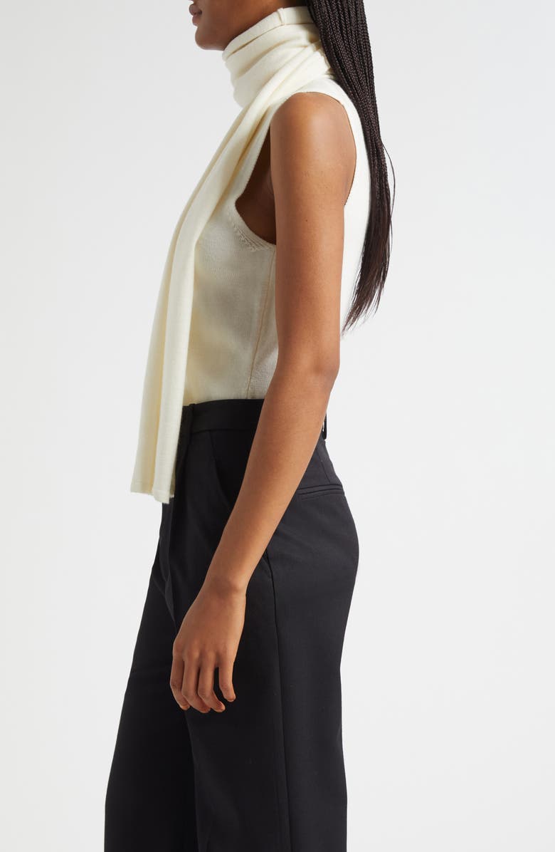 STAUD Canal Sleeveless Merino Wool Sweater, Alternate, color, Ivory