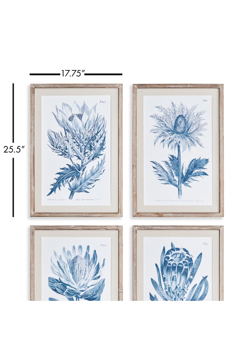 Indigo Protea Prints St/4, Alternate, color, Blue