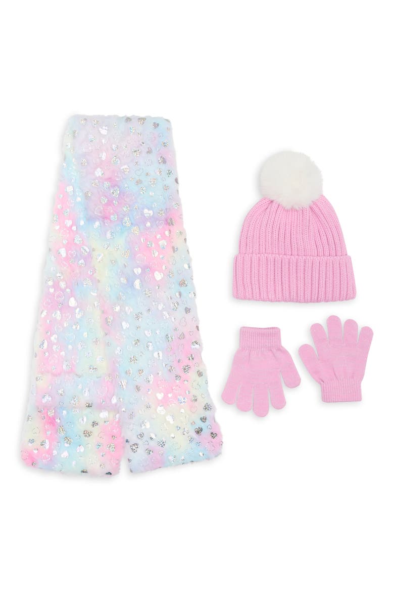 Kids' Hat, Scarf & Gloves 3-Piece Set, Main, color, BALLET PINK
