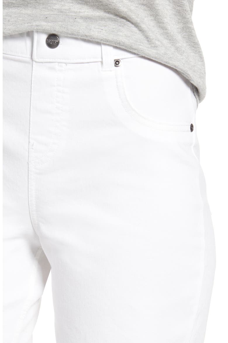 High Waist Bermuda Denim Shorts, Alternate, color, WHITE