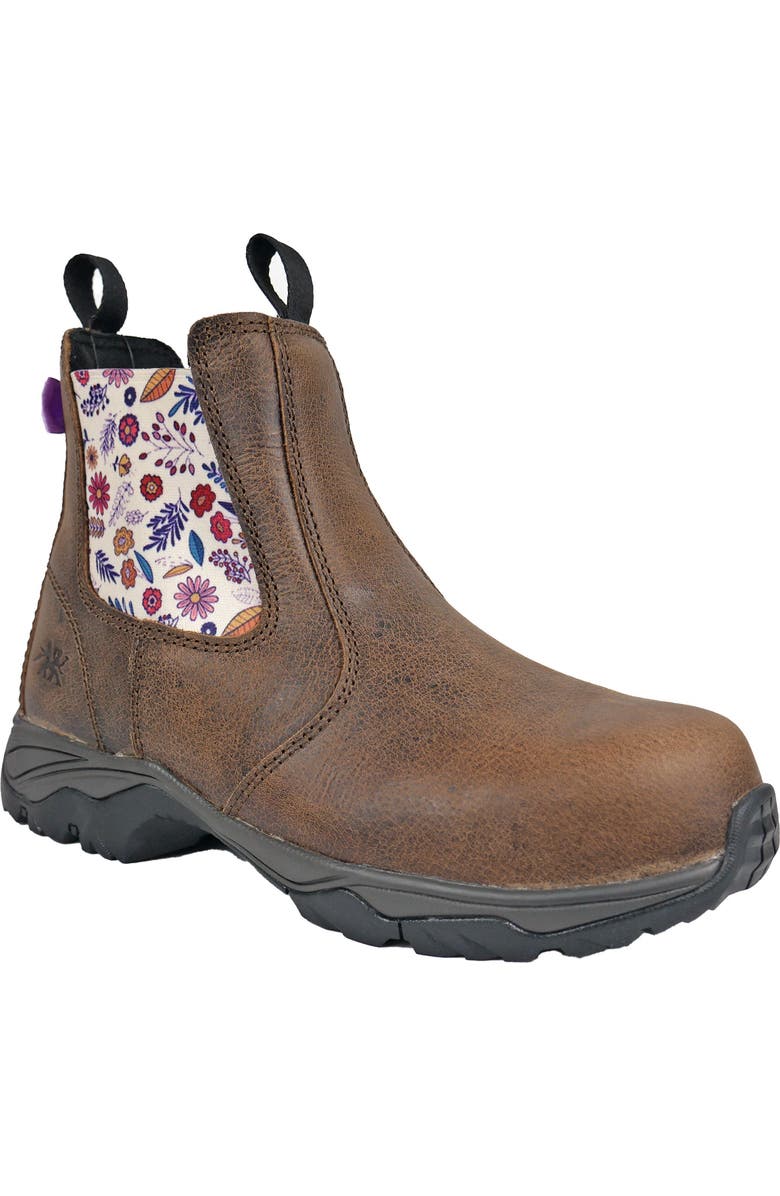 Moxie Trades Moxie Angel Distressed Womens Composite Toe Work Shoe, Main, color, Brown