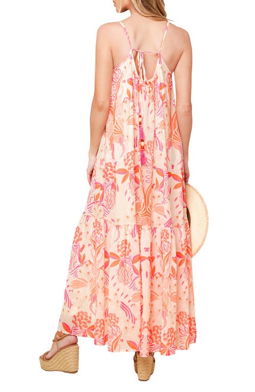 Flying Tomato Printed Tie Back Maxi Dress