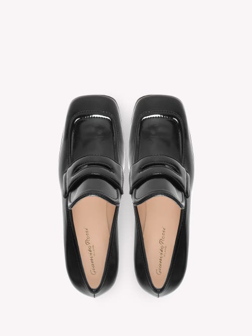 Gianvito Rossi Patent Platform Penny Loafers In Black