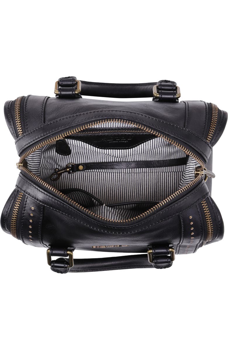 OLD TREND Mini Trunk Leather Crossbody Bag, Alternate, color, Black