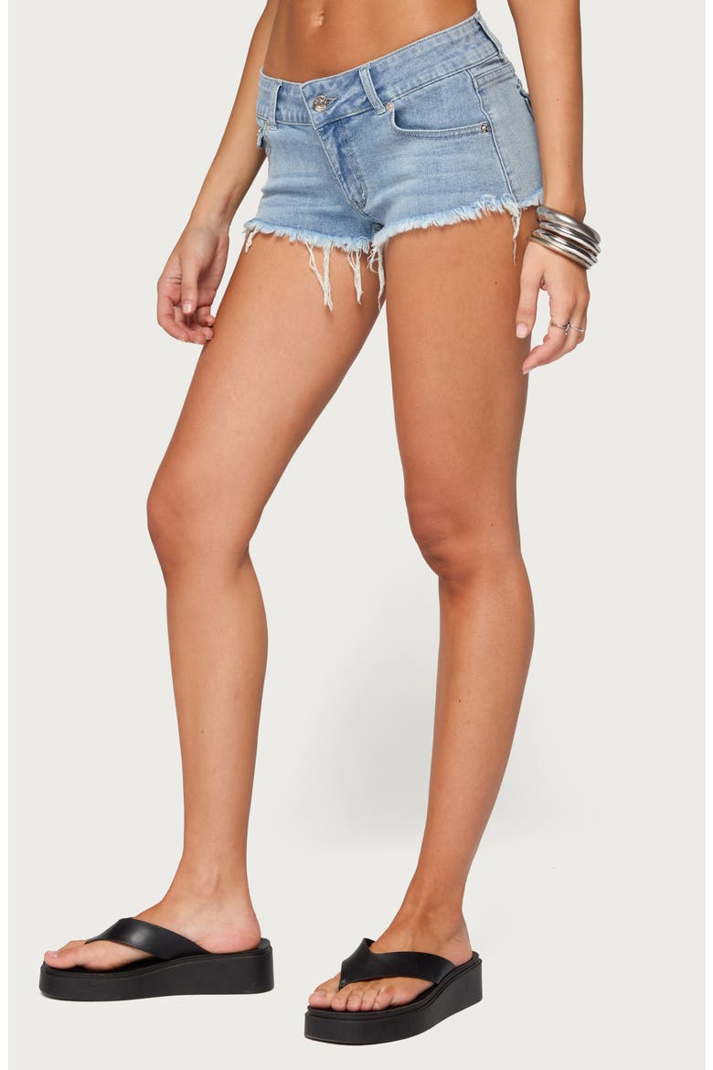 Emora Distressed Micro Shorts, Alternate, color, LIGHT-BLUE-WASHED