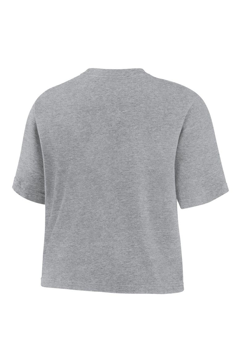 Women's Paris Saint-Germain Nike Heather Gray Swoosh T-Shirt, Alternate, color, Heather Gray