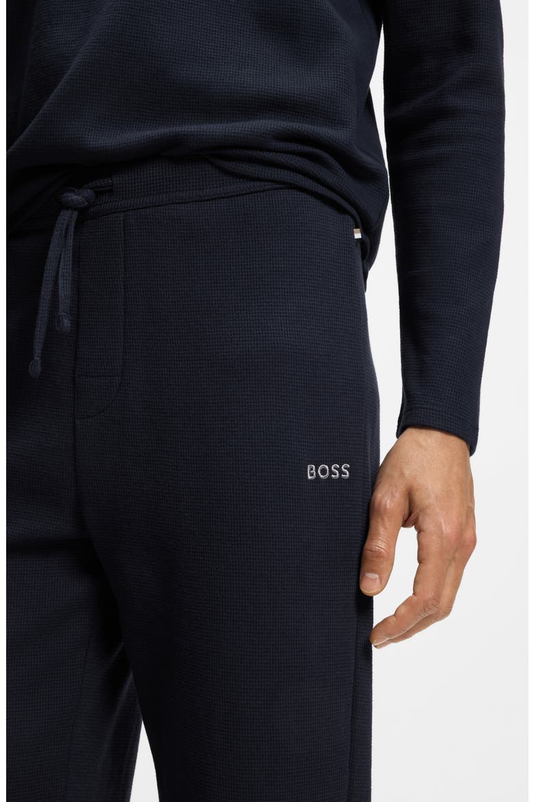 Waffle Knit Lounge Pants, Alternate, color, DARK BLUE