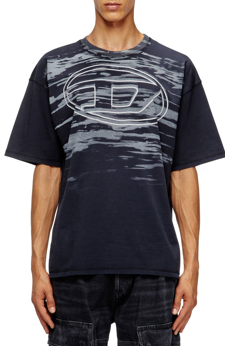 DIESEL<sup>®</sup> T-Boxt-T5 Logo Cotton Graphic T-Shirt, Main, color, Midnight