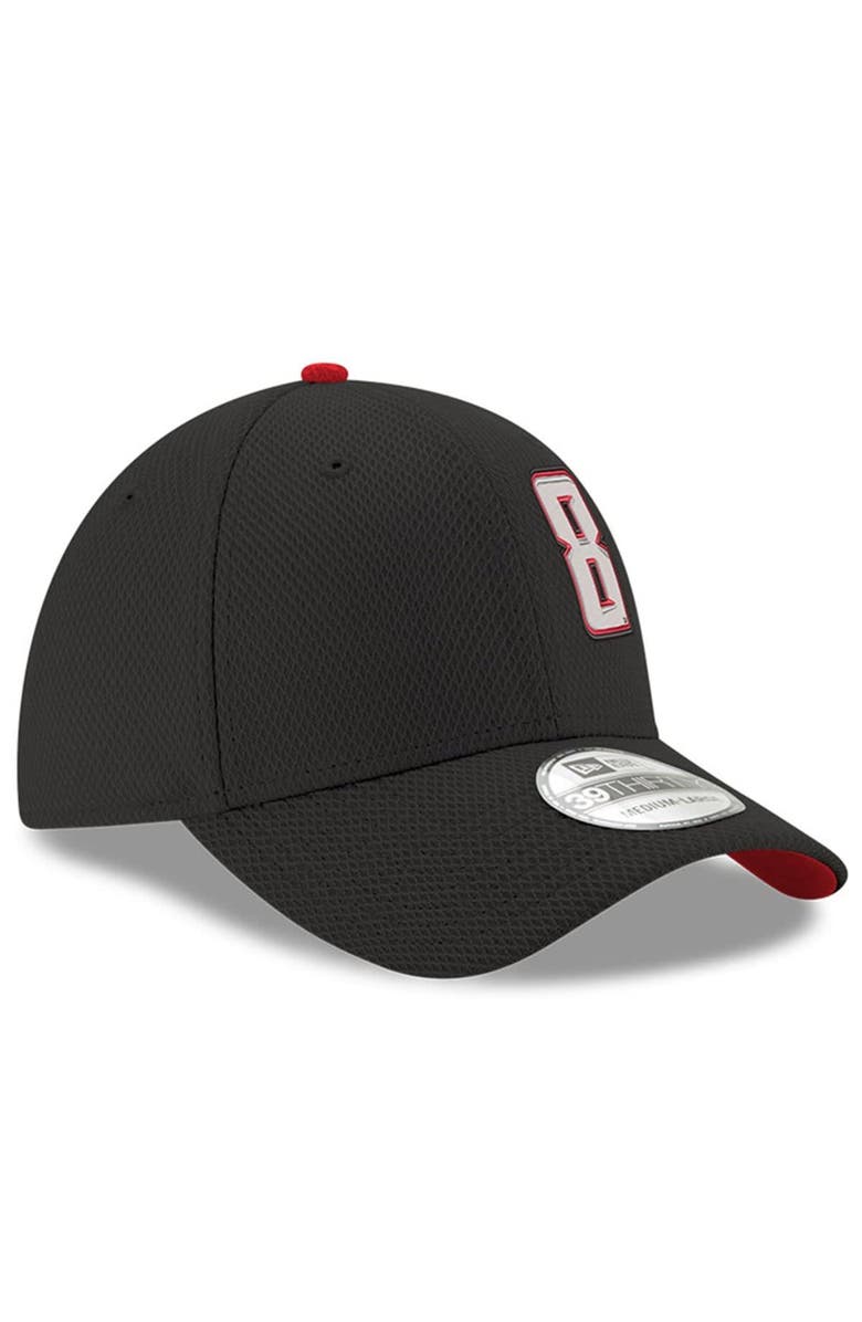 New Era Men's New Era Black Kyle Busch 39THIRTY Panel Flex Fit Hat, Alternate, color, Black