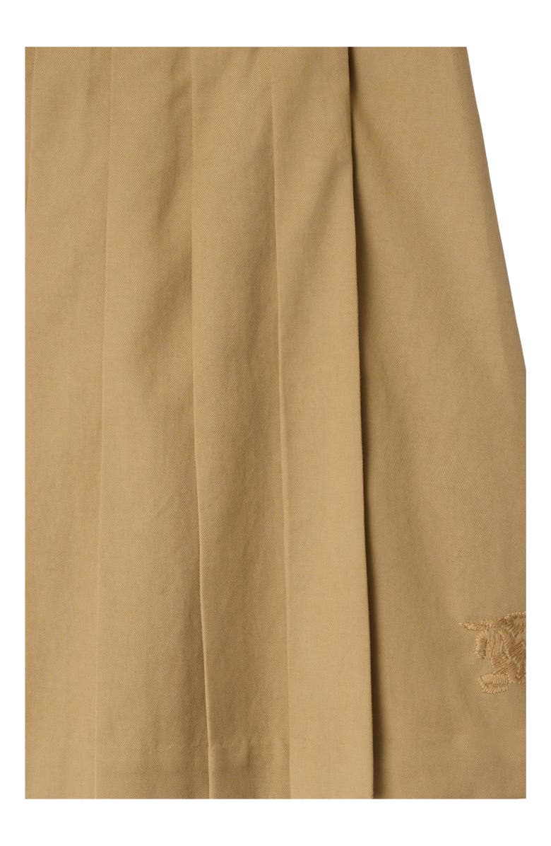 Burberry Pleated Cotton Skirt, Alternate, color, Sand