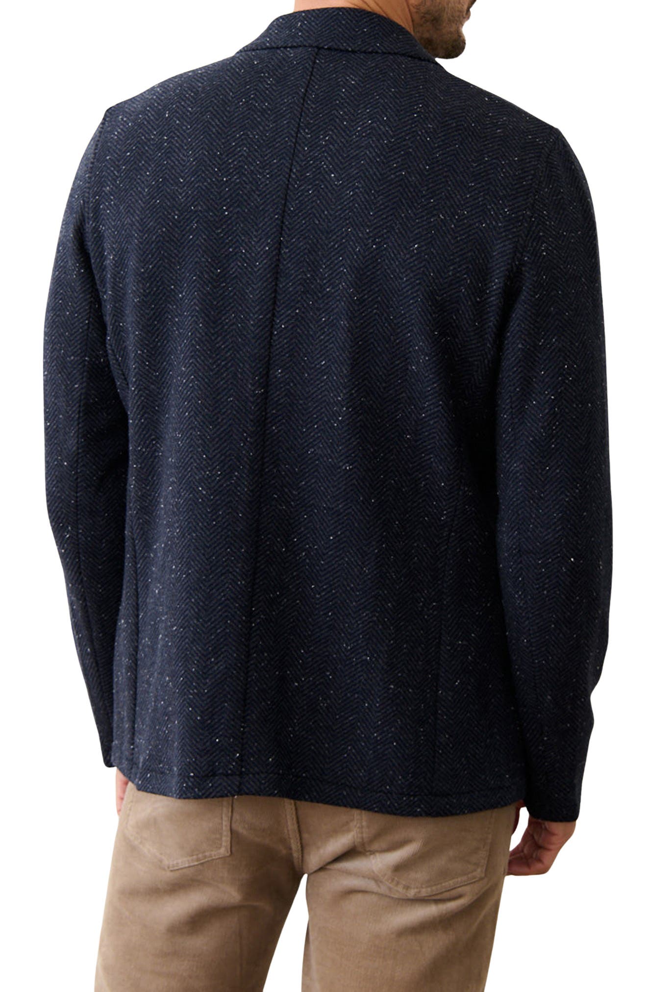 Pacifica Neppy Navy Stretch Herringbone Blazer - image 2