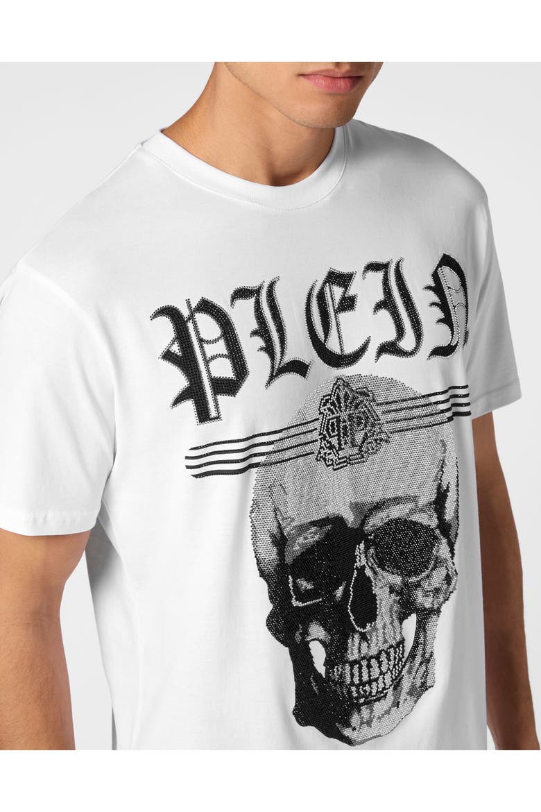 T-Shirt Round Neck Tattoo Men, Alternate, color, white