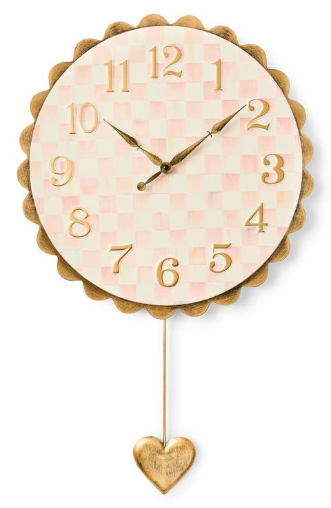 Rosy Check Pendant Clock