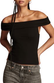 Lucky Brand Off the Shoulder Rib Top