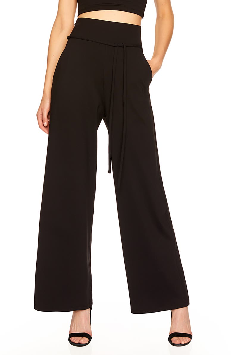 Susana Monaco High Waist Wide Leg Pants, Alternate, color,