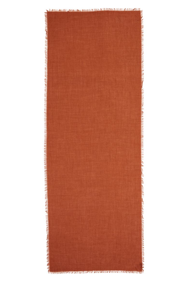 Cashmere & Silk Wrap, Alternate, color, RUST UMBER