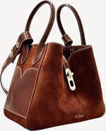 Mi Bolsa London Cotswolds Genuine Suede Leather Shoulder Bag