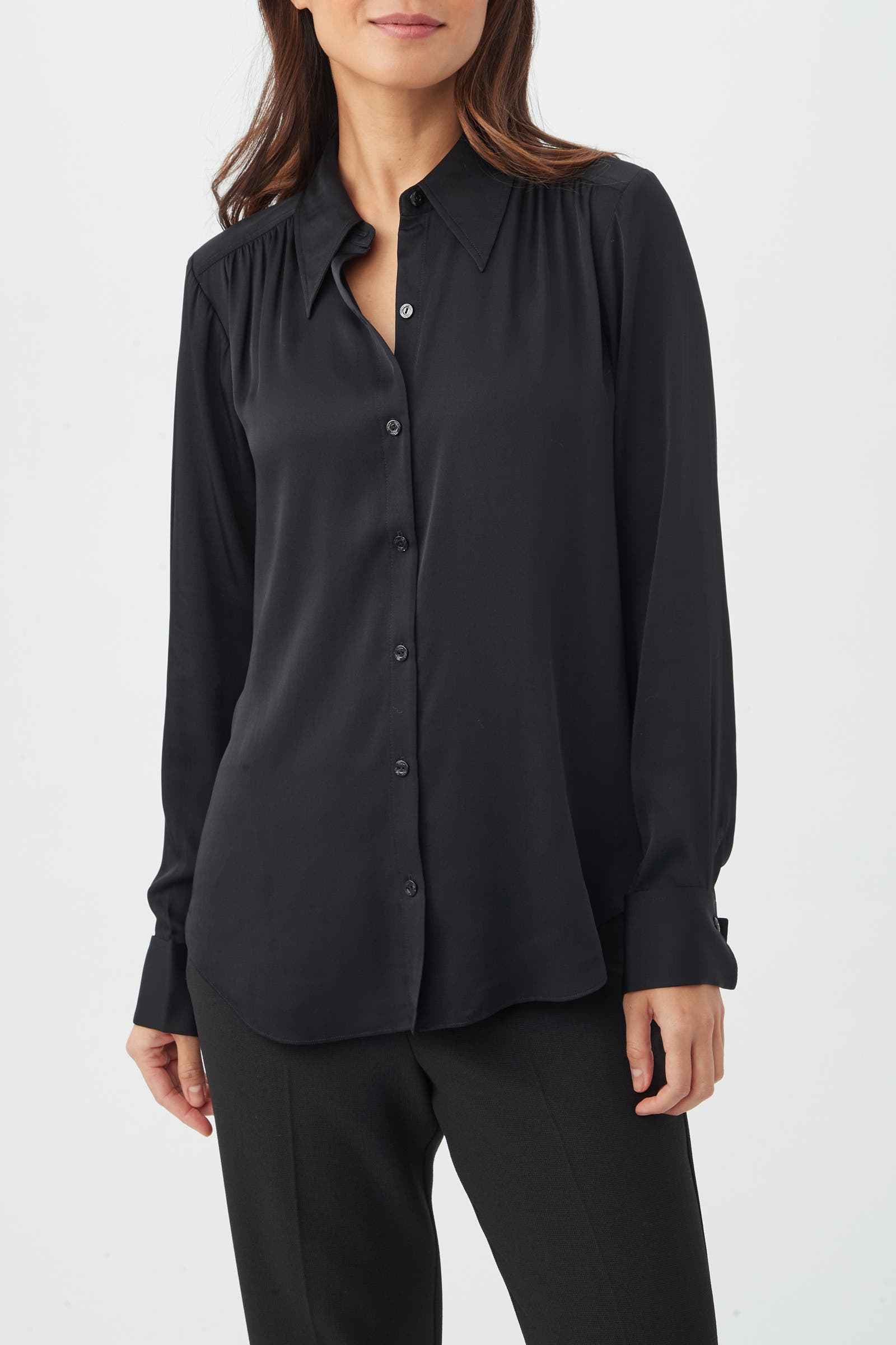 Cassavetes Silk Blend Button Up Top - image 2
